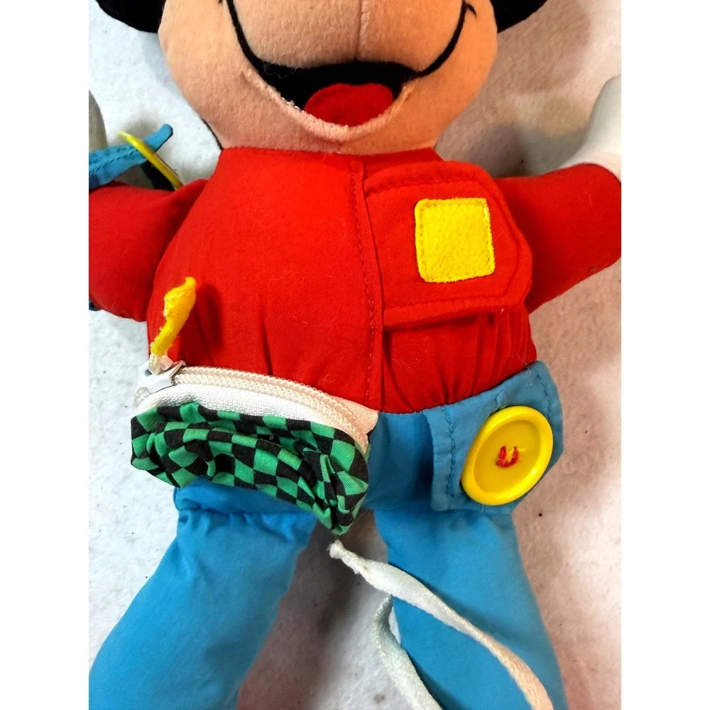 Vintage Disney Mickey Mouse Dress Up Learning Plush Toy